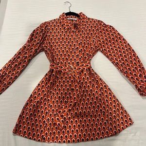 Zara red dress with belt